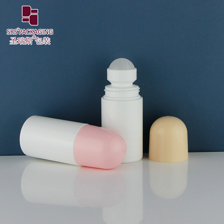 2021 hot sale empty PP plastic eco friendly roller ball plastic deodorant roll on bottle 60ml