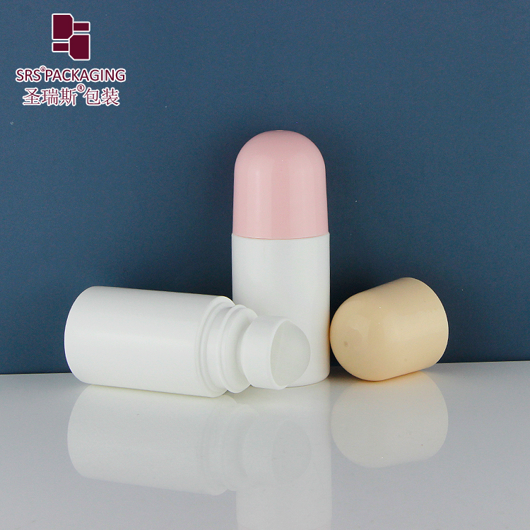 2021 hot sale empty PP plastic eco friendly roller ball plastic deodorant roll on bottle 60ml