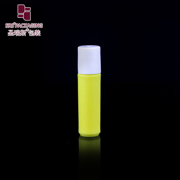 2ml Mini Yellow Plastic Glass Roller Ball Bottle for Perfume