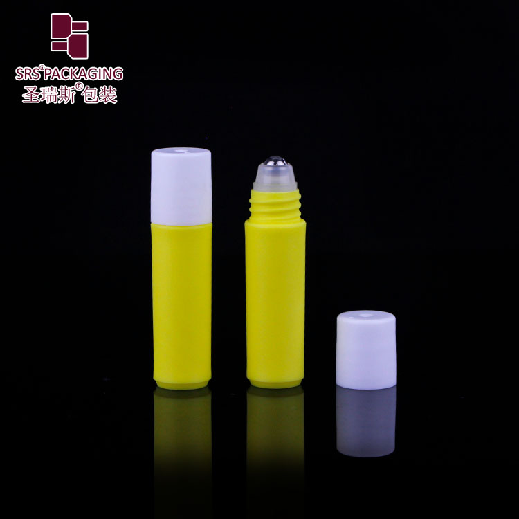 2ml Mini Yellow Plastic Glass Roller Ball Bottle for Perfume