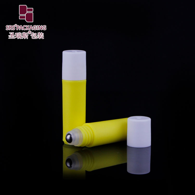 2ml Mini Yellow Plastic Glass Roller Ball Bottle for Perfume