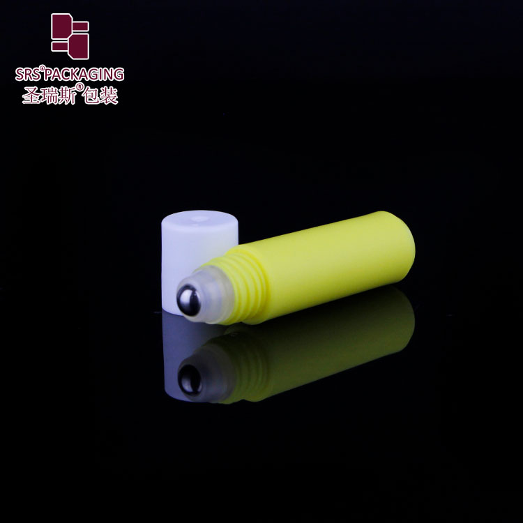 2ml Mini Yellow Plastic Glass Roller Ball Bottle for Perfume