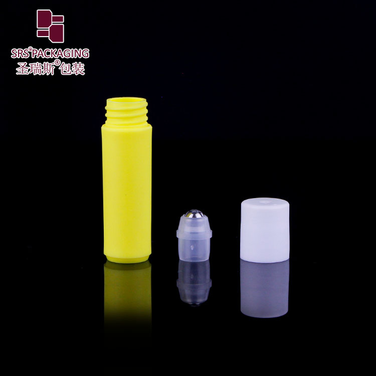 2ml Mini Yellow Plastic Glass Roller Ball Bottle for Perfume