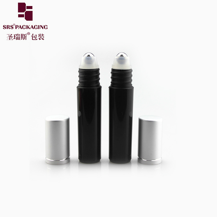 PP PCR black empty Plastic Perfume Packaging 5ml Roller Bottle