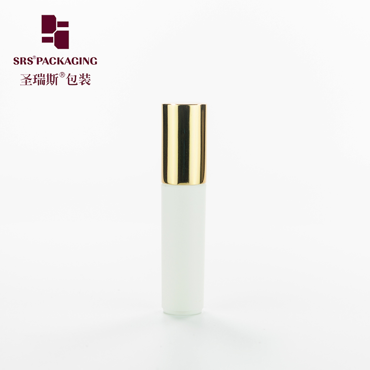 White Plastic Perfume Packaging 5ml Roller Ball Bottle with alumium cap