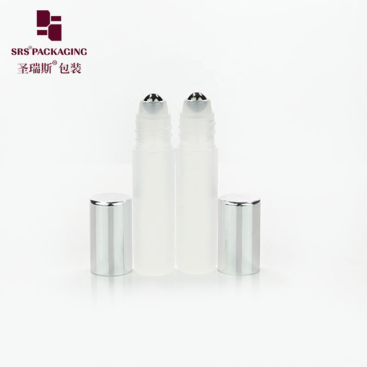 5ml customized color plastic recycle PP roller perfume bottle with aluminum cap