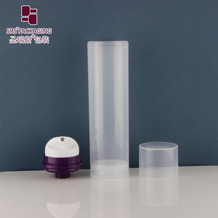 Empty Round PP PCR Eco Friendly Recyclable Material Lotion Bottle 30ml airless pump