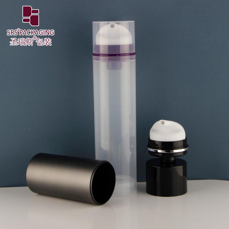Empty Round PP PCR Eco Friendly Recyclable Material Lotion Bottle 30ml airless pump