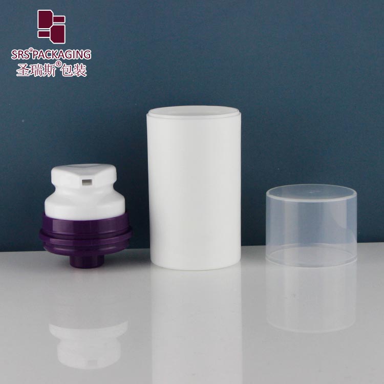 Round Shape PP PCR Custom Color Empty Lotion 150 ml Airless Pump Bottle