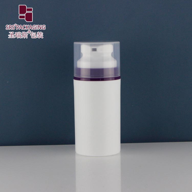 Round Shape PP PCR Custom Color Empty Lotion 150 ml Airless Pump Bottle