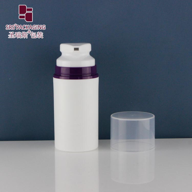 Round Shape PP PCR Custom Color Empty Lotion 150 ml Airless Pump Bottle