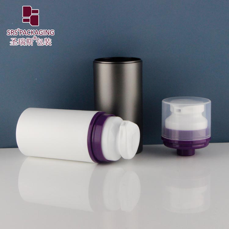 Round Shape PP PCR Custom Color Empty Lotion 150 ml Airless Pump Bottle