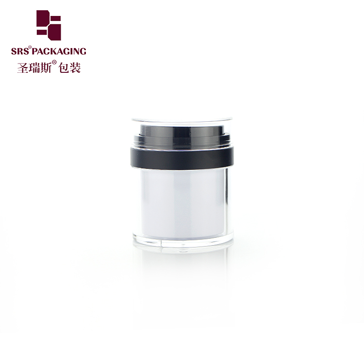 2021 new product replaceable inner airless pump acrylic cream jar with color decoration