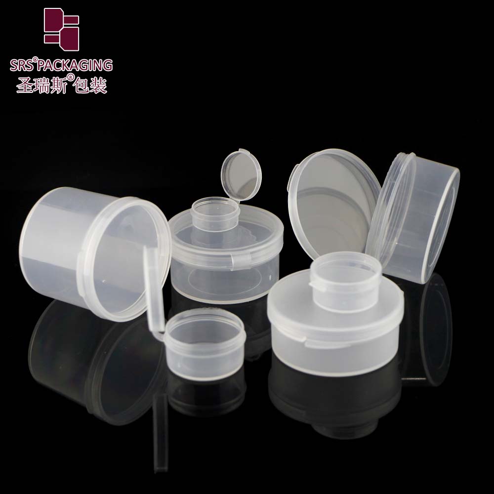 Small Clear Jar For Glitter Powder Mini Jars With Flip Lid Travel Jar For Cosmetic Container For Cream