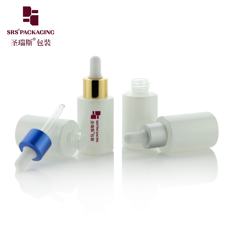 Paint Customized Cosmetic Serum Clear Frosted Glass Dropper Bottle