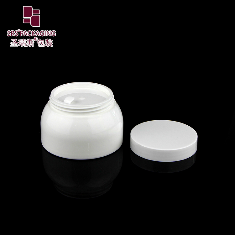 hot sale empty cosmetic cream hair / gel / bath salt container 50ml 100ml cone shape PP plastic jar 