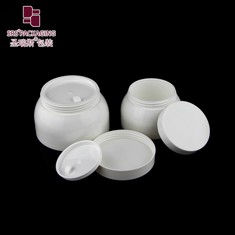 hot sale empty cosmetic cream hair / gel / bath salt container 50ml 100ml cone shape PP plastic jar 