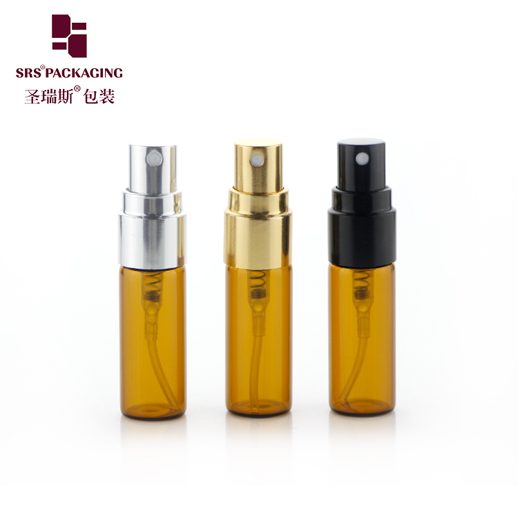 Portable 3ml 5ml 10ml Perfume Atomizer Glass Perfume Spray Bottle With Aluminum Pump Cap