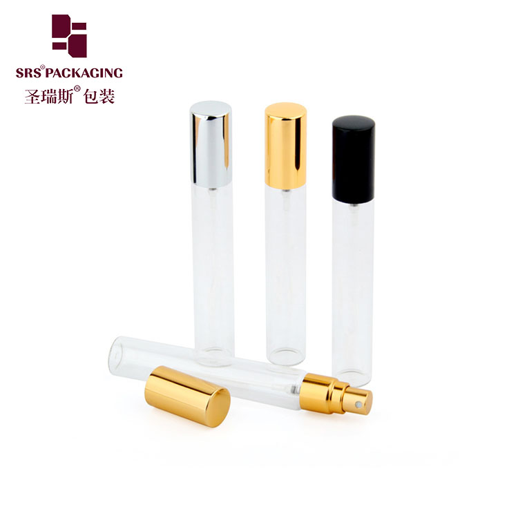 Empty Travel Bottle Portable Glass Perfume Dispensing Tubular Bottle 5ml Multiple Colors For Sale