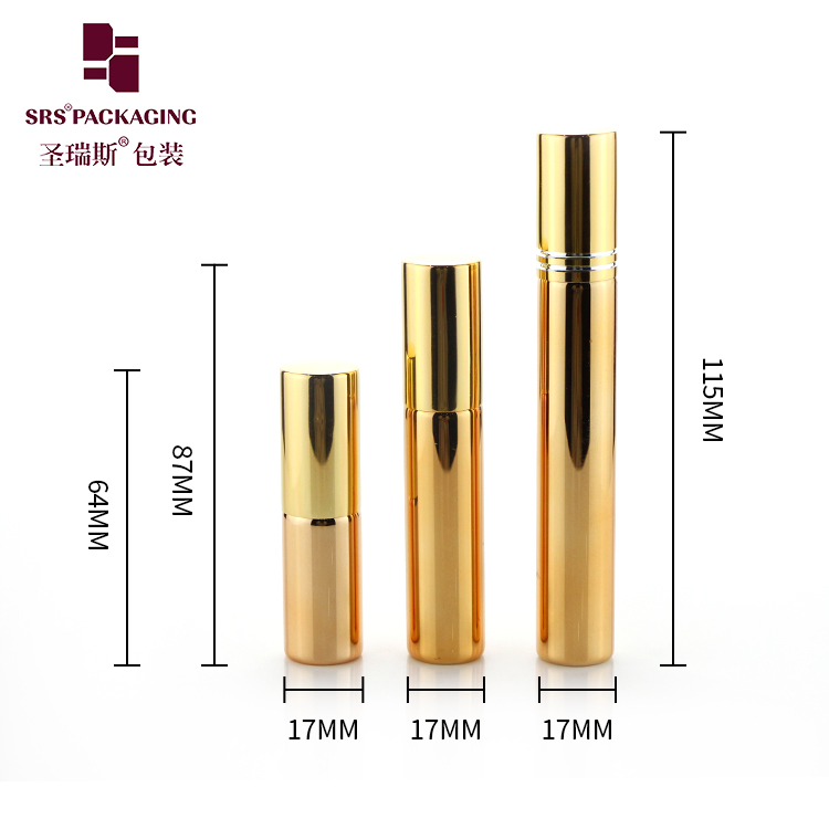 Empty Travel Bottle Portable Glass Perfume Dispensing Tubular Bottle 5ml Multiple Colors For Sale