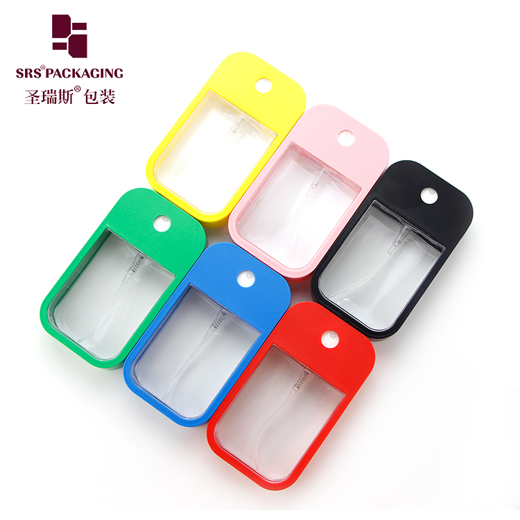 Hot selling 45ml empty plastic hand sanitizer credit card type refillable perfume