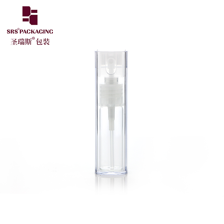 spray perfume bottle double wall plastic bottle with spray pump