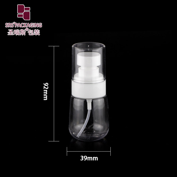 wholesale custom portable PETG clear colorful refillable plastic fine spray bottle