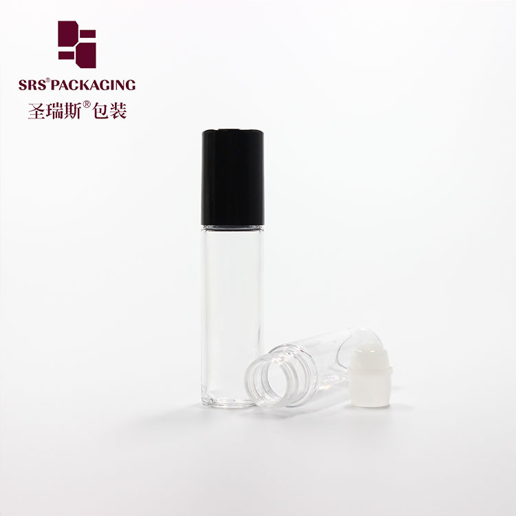 Wholesale Glass Ball 10ml Roll on PET eco friendly Bottle Roller Bottle Container for Lip Oil Hair Toxic Pack 100% NO Leakage