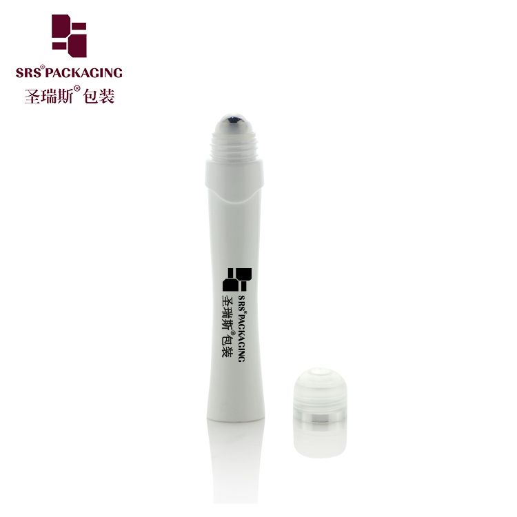 Cosmetic Packaging Empty Eye Serum Applicator 15ml Roll On Essence Bottle With Crystal Roller Ball