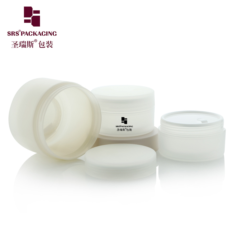 SRS Packaging 100g 150g 200g 250g Frosted Double Wall PP Jar PP PCR Cream Jars Cream Container