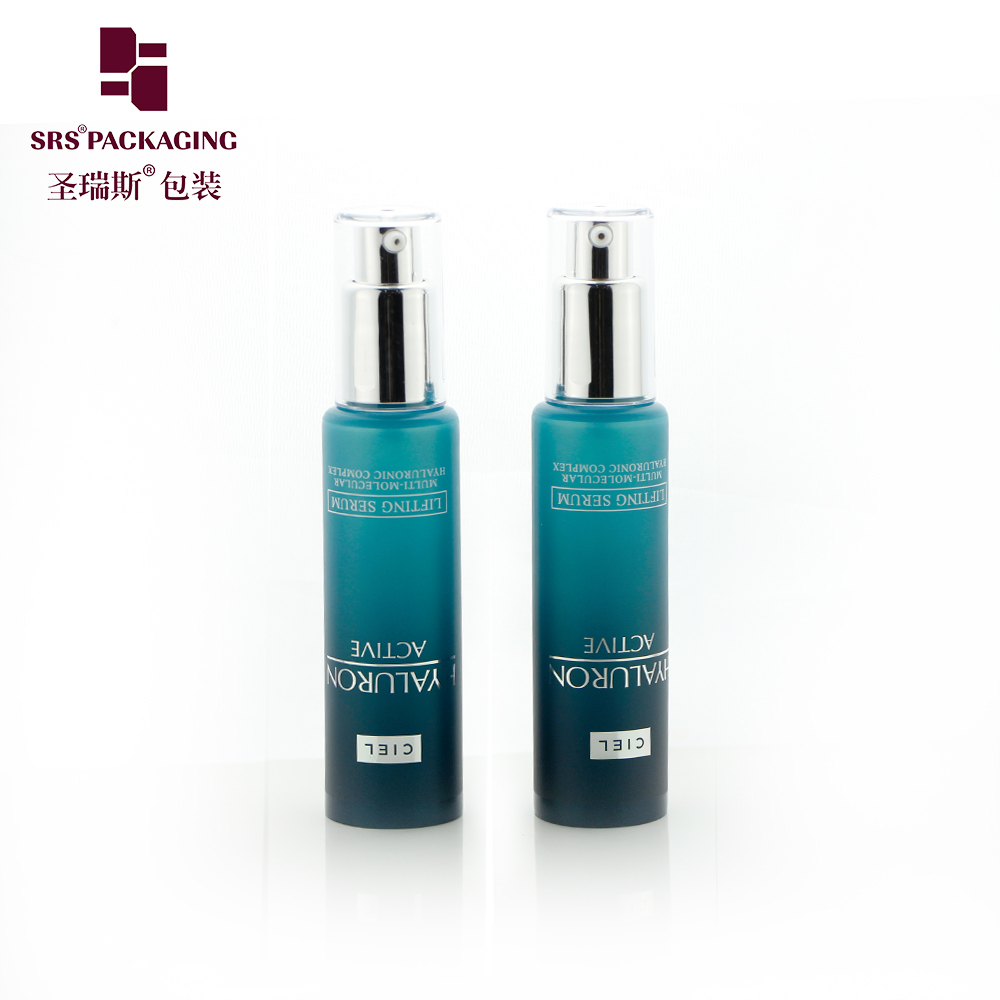 SRS Packaging D30mm Custom Make Printed PCR Bio PE Snap Top Lotion Bottle Airless Pump Cosmetic Tube