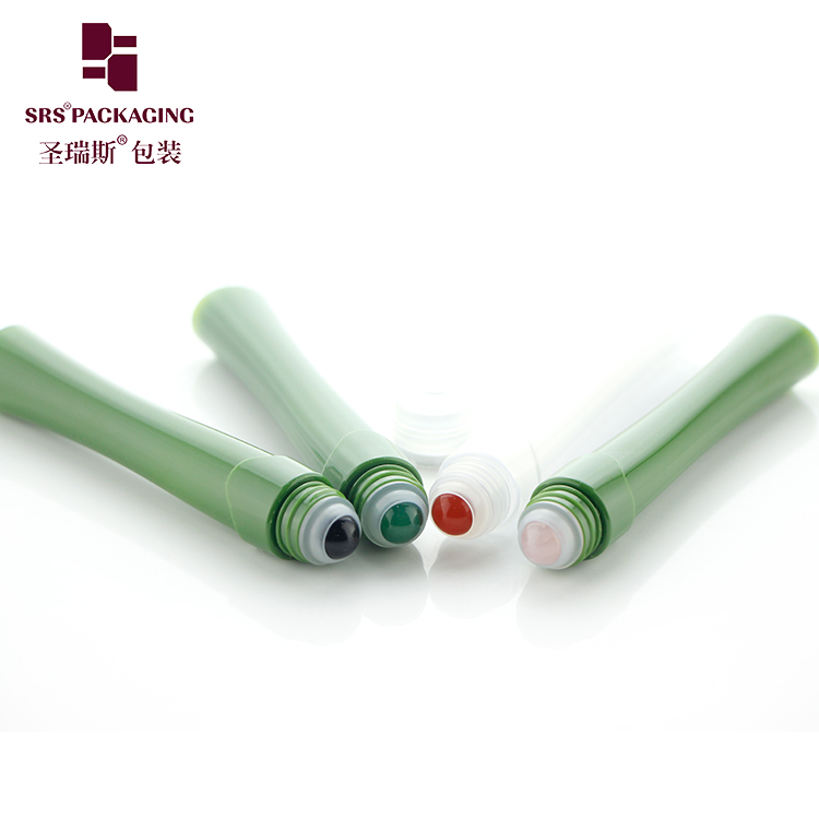 PETG Injection Translucent Green Empty Cosmetic Roll-On Bottle Roller Ball Plastic Container