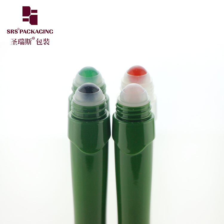 PETG Injection Translucent Green Empty Cosmetic Roll-On Bottle Roller Ball Plastic Container