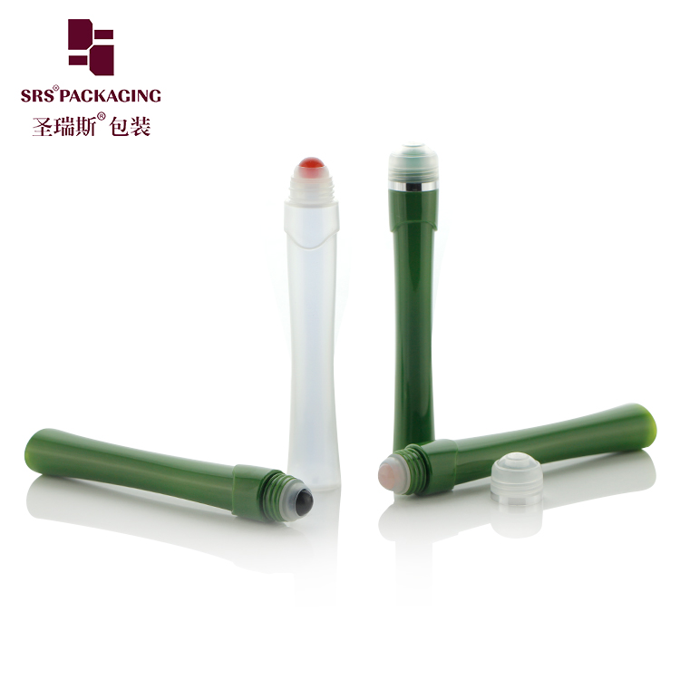 PETG Injection Translucent Green Empty Cosmetic Roll-On Bottle Roller Ball Plastic Container