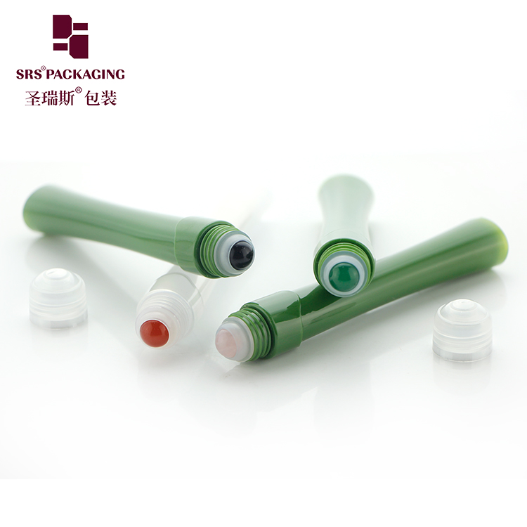 PETG Injection Translucent Green Empty Cosmetic Roll-On Bottle Roller Ball Plastic Container