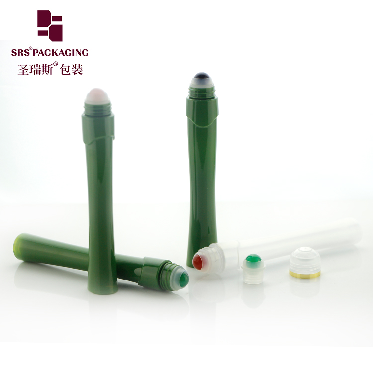 PETG Injection Translucent Green Empty Cosmetic Roll-On Bottle Roller Ball Plastic Container