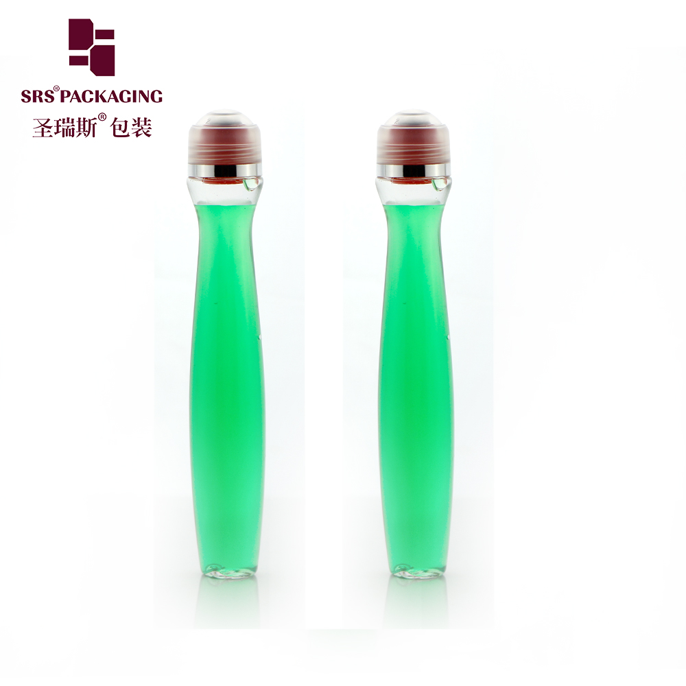 Transparent PETG Empty Plastic Eye Serum Cosmetic 15 ml Roll On Bottle