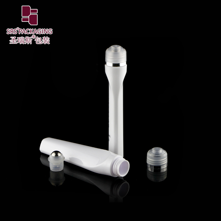 12ml eye serum roller ball roll on bottle with steel ball custom plastic cosmetic packaging