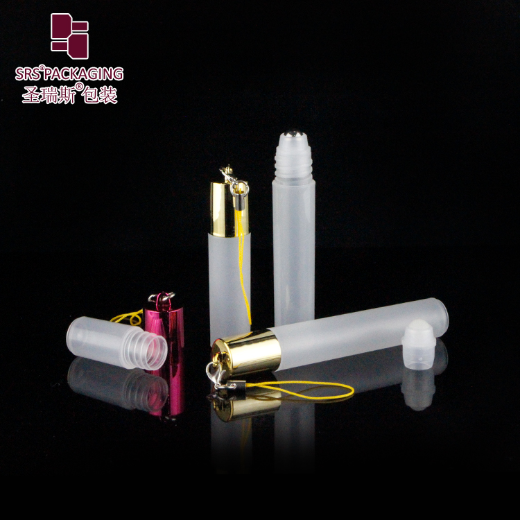 hot seal metalized cap slim injection white 3ml 5ml 7ml 8ml roll-on hanging car perfume bottle with hook