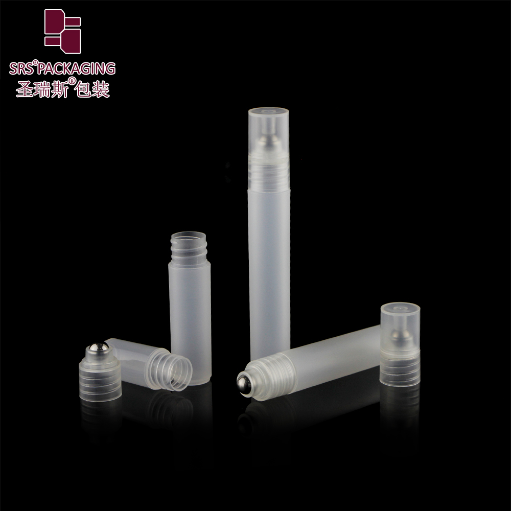 Eco-friendly pp plastic clear 3ml 5ml 7ml 8ml refillable perfume roll on bottles