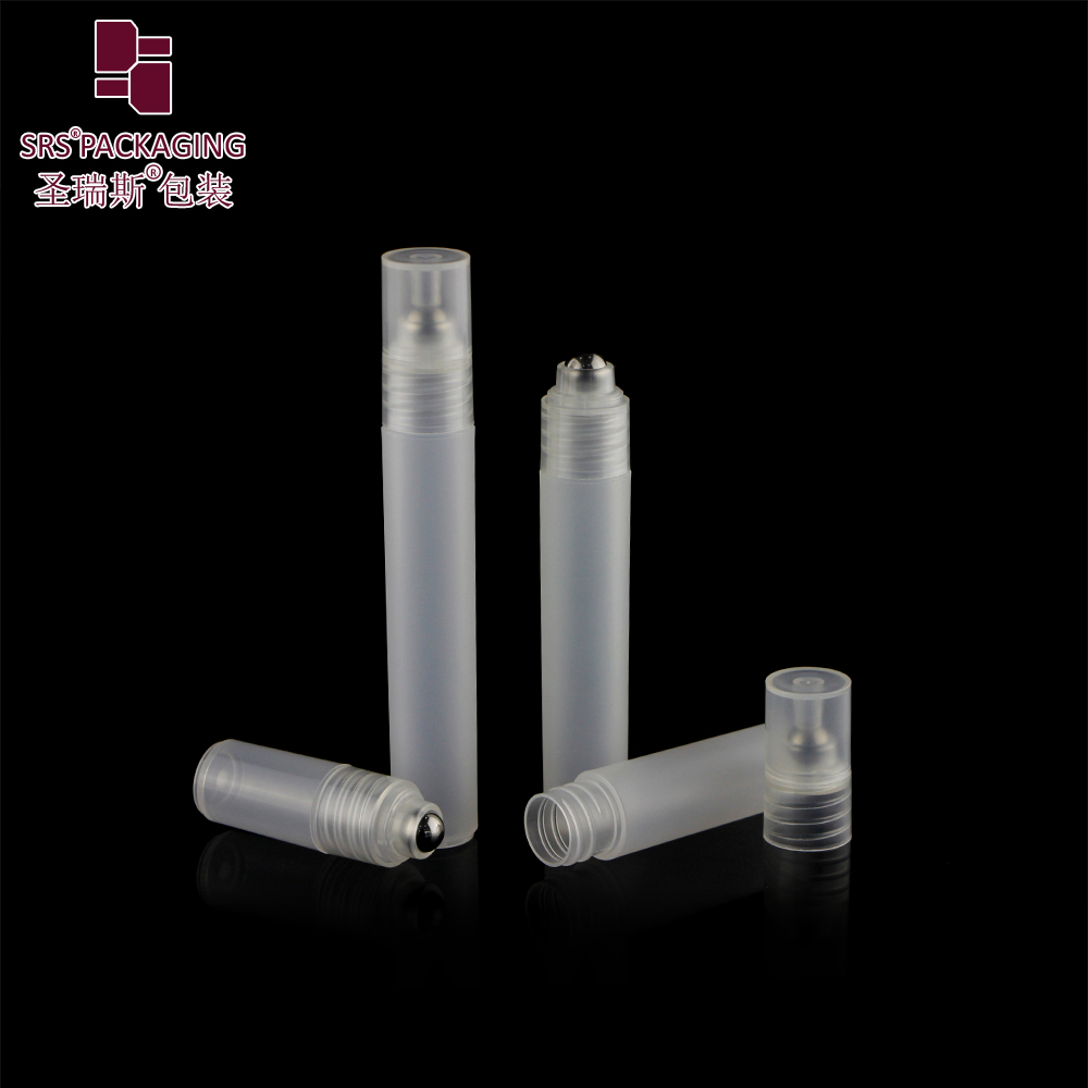 Eco-friendly pp plastic clear 3ml 5ml 7ml 8ml refillable perfume roll on bottles