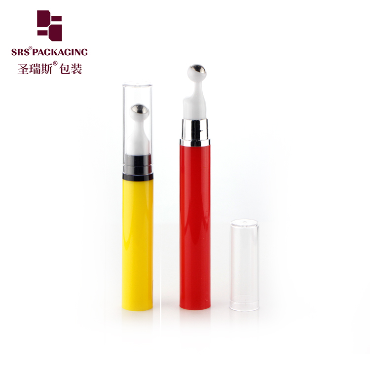 Airless Colored Roll on Bottles For Eye Depuff Cream Airless Pump Bottle For Eye Serum Refillable