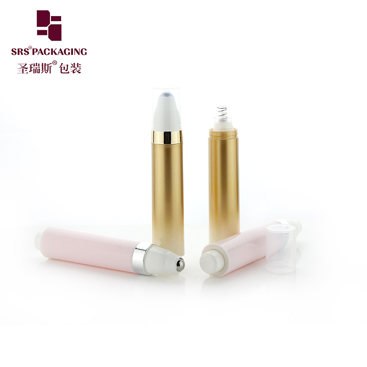 10ml High quality metal roller airless PP plastic roll on for eye cream serum essence emulsion syringe bottle