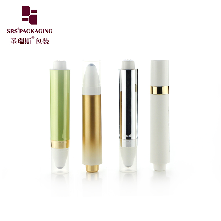 10ml High quality metal roller airless PP plastic roll on for eye cream serum essence emulsion syringe bottle