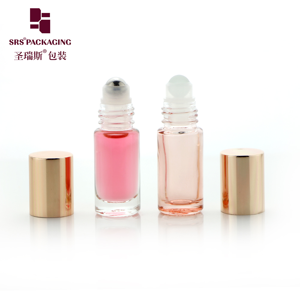 4ml Empty Roller Bottle Rose Gold With Metal Roller Ball For Essential Oil Applicator Cute Custom Roll On