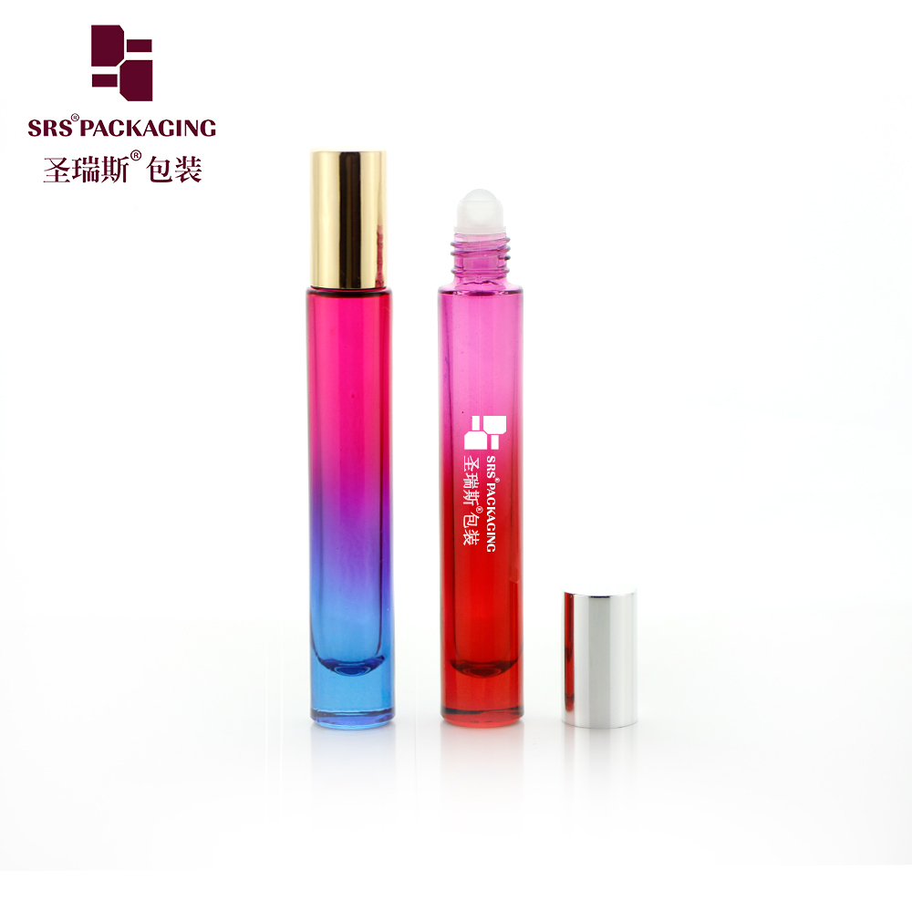 100% no leakage thick base 10ml roll on perfume bottle glass roller essential oil packaging