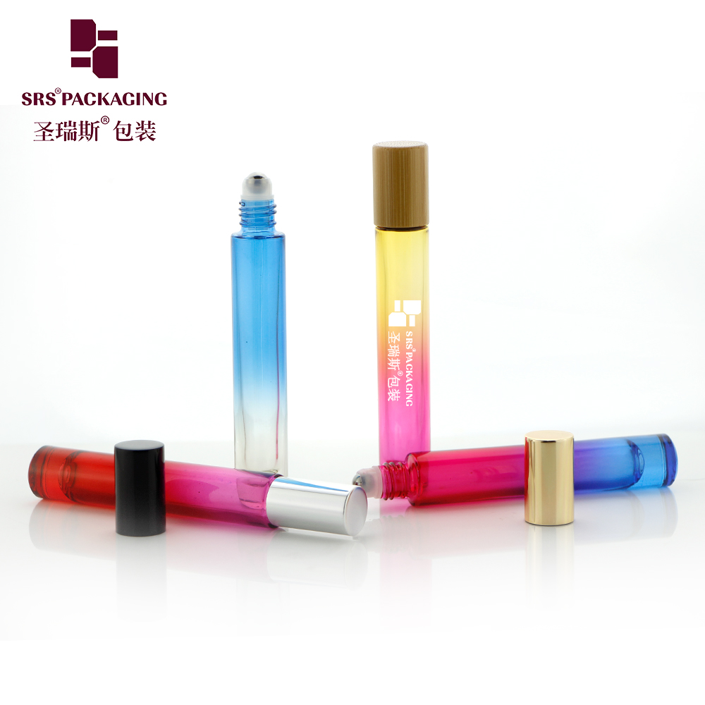 100% no leakage thick base 10ml roll on perfume bottle glass roller essential oil packaging