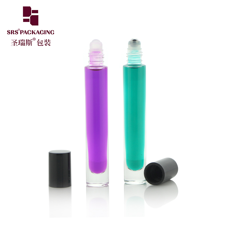 SRS 10ML 15ML Thick-Wall Glass Bottle With Aluminum Cap Glass Essential Oil Roll On Bottle For Perfume