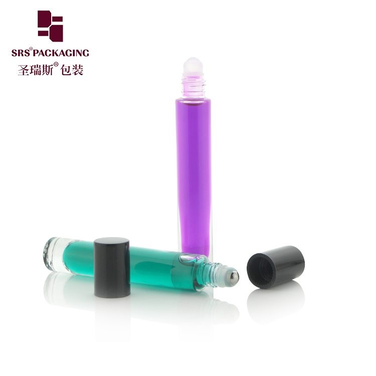 SRS 10ML 15ML Thick-Wall Glass Bottle With Aluminum Cap Glass Essential Oil Roll On Bottle For Perfume