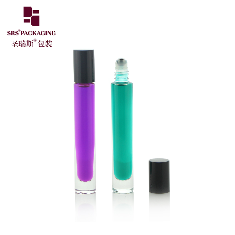 SRS 10ML 15ML Thick-Wall Glass Bottle With Aluminum Cap Glass Essential Oil Roll On Bottle For Perfume